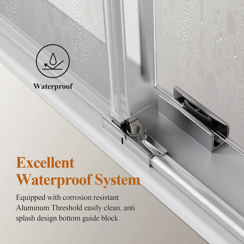 Frameless Sliding Shower Door in Brushed Nickel by HouseOfZazla