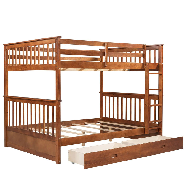Bunk Bed With Ladders And 2 Storage Drawers by Unique Piece Furniture