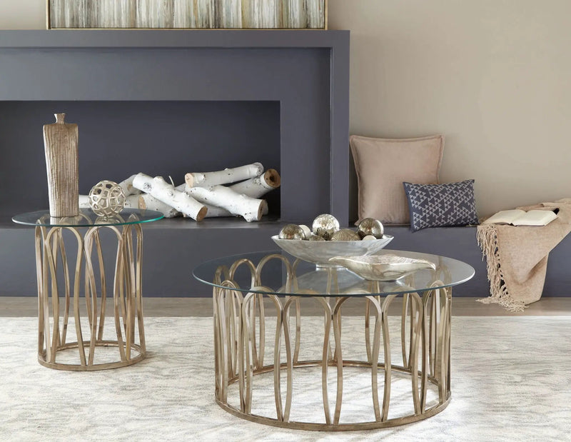 Monett 2-piece Coffee and End Table Set Chocolate Chrome by Unique Piece Furniture
