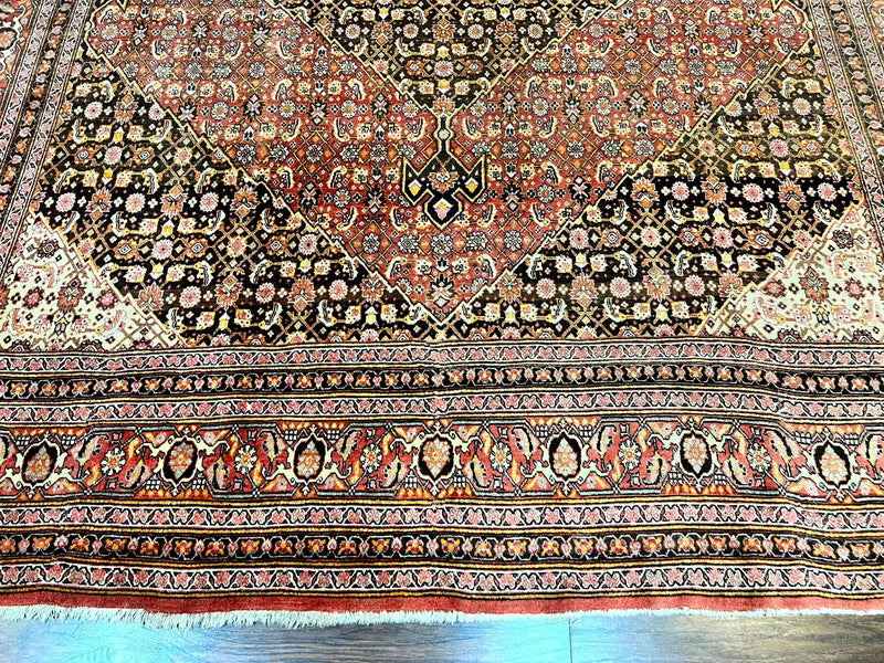 Rare Antique Persian Tabriz Rug 9x12, Red, Handmade, Wool by Jewel Rugs