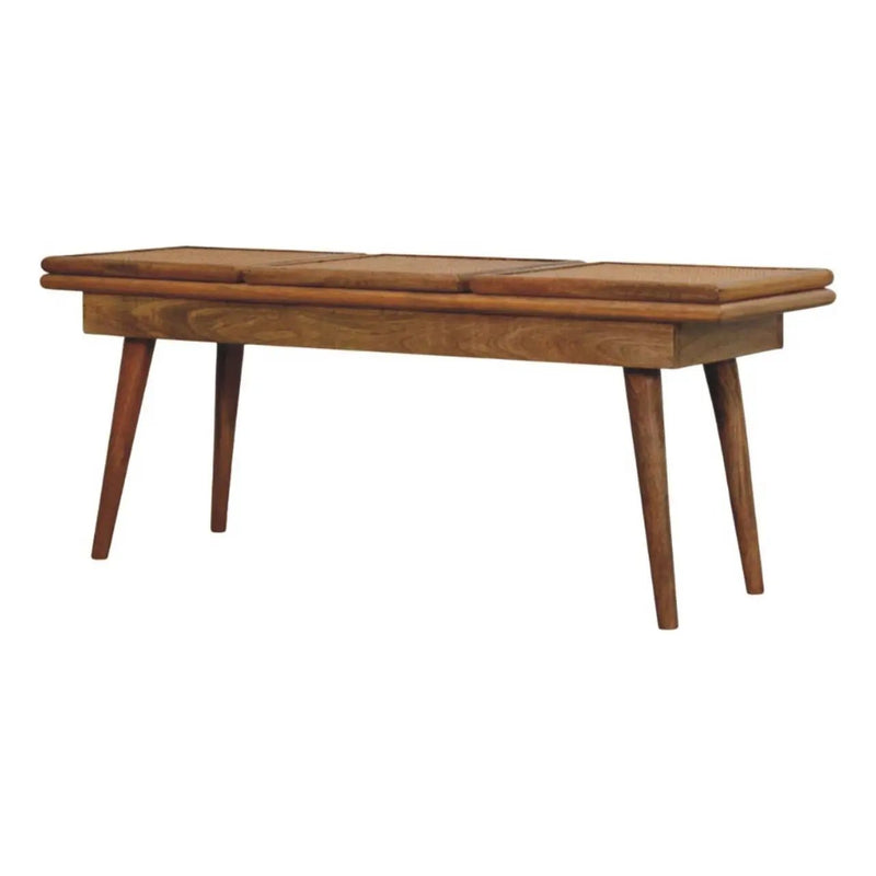 Larissa - Triple Accent Cane Bench - Beige by Unique Piece Furniture