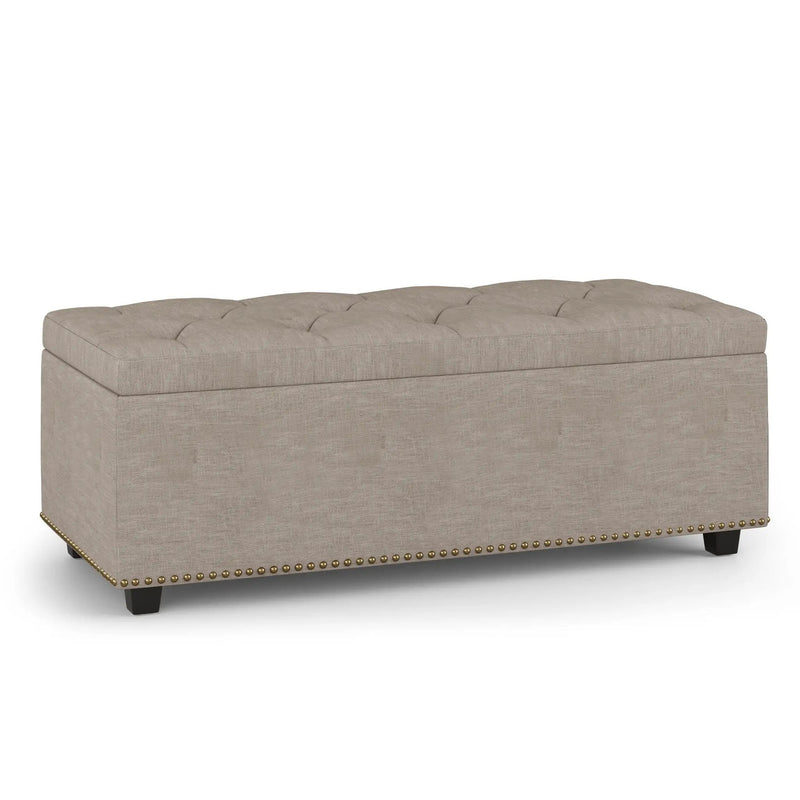 Hamilton - Upholstered Lift Top Rectangular Storage Ottoman by HouseOfZazla