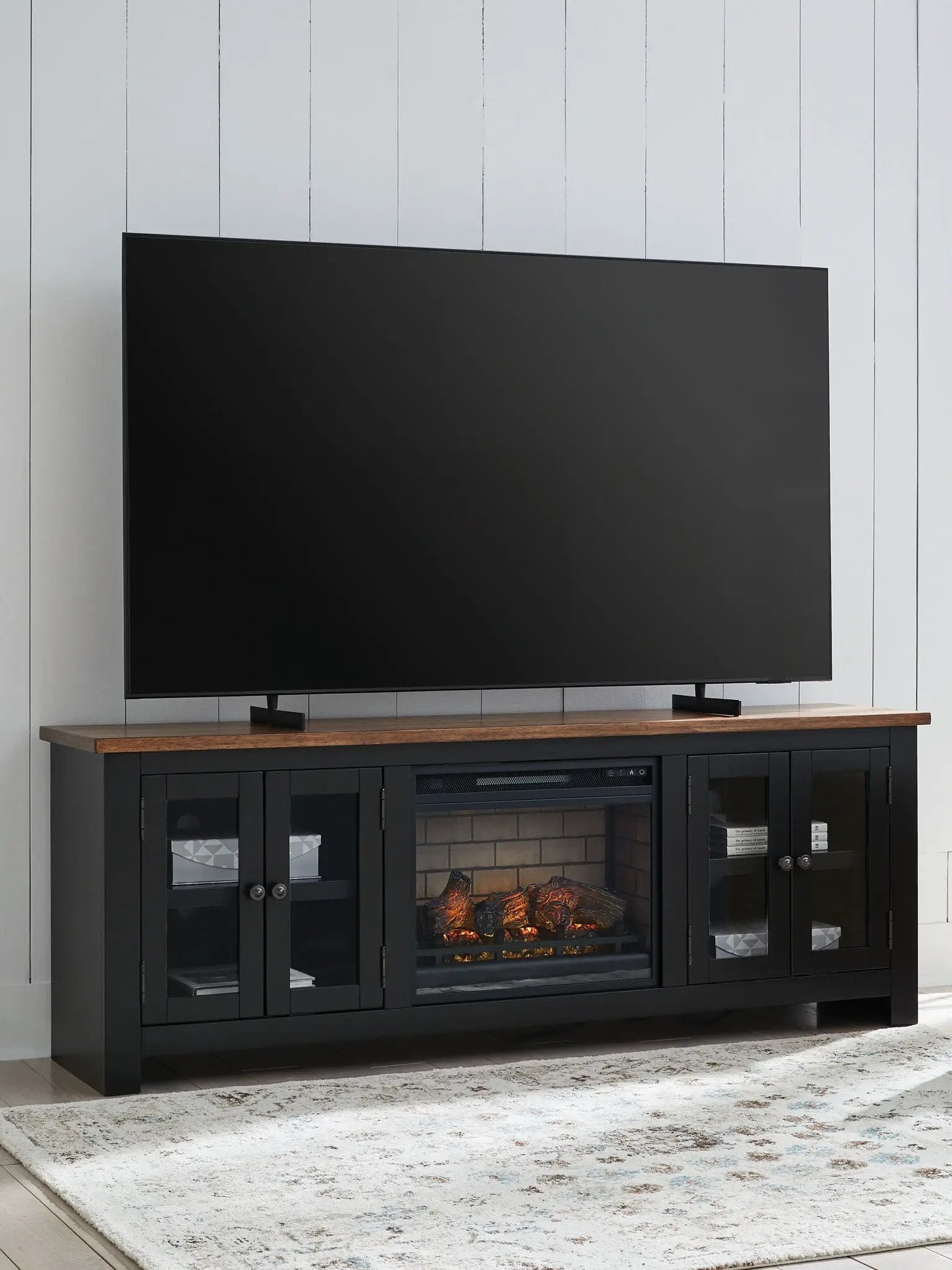 Wildenauer - 76" TV Stand With Electric Fireplace by Unique Piece Furniture