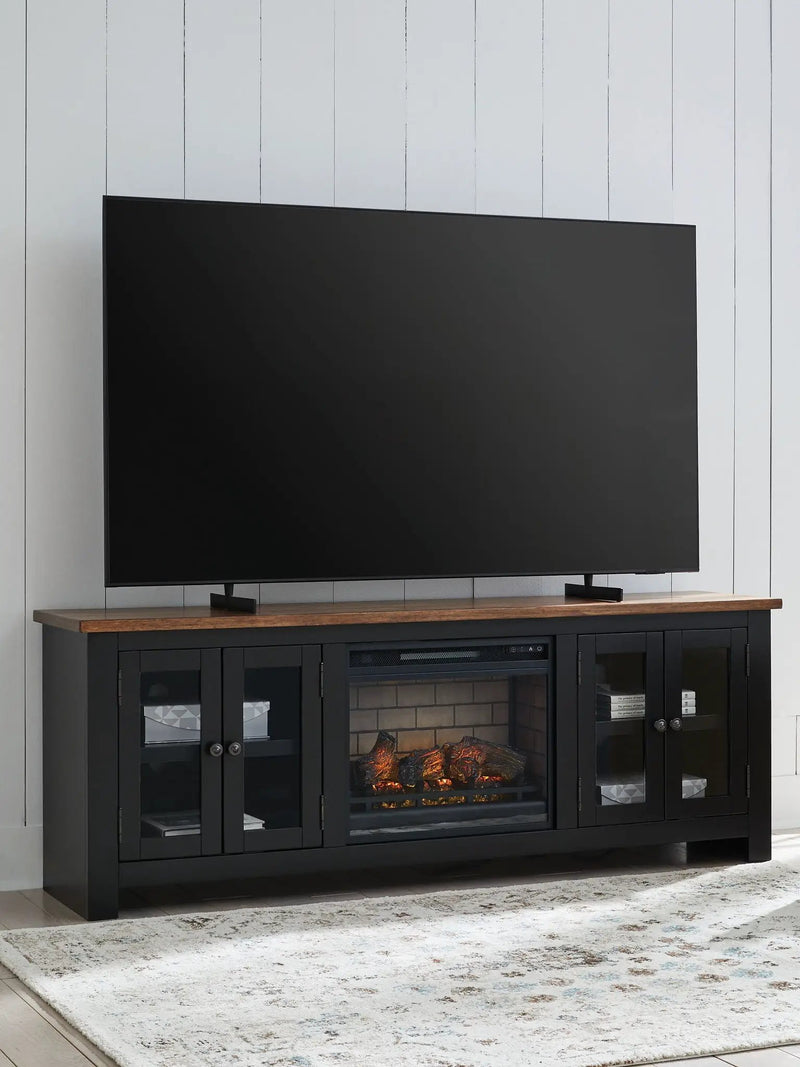 Wildenauer - 76" TV Stand With Electric Fireplace by Unique Piece Furniture