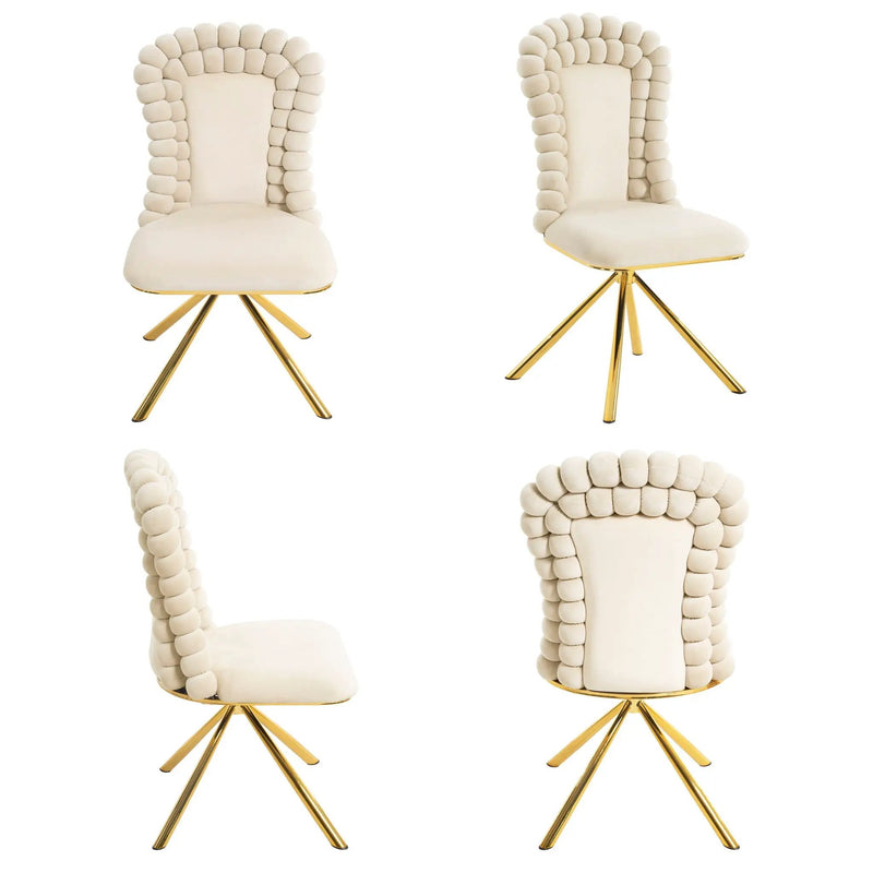 Upholstered Swivel Dining Chairs (Set of 2) by HouseOfZazla
