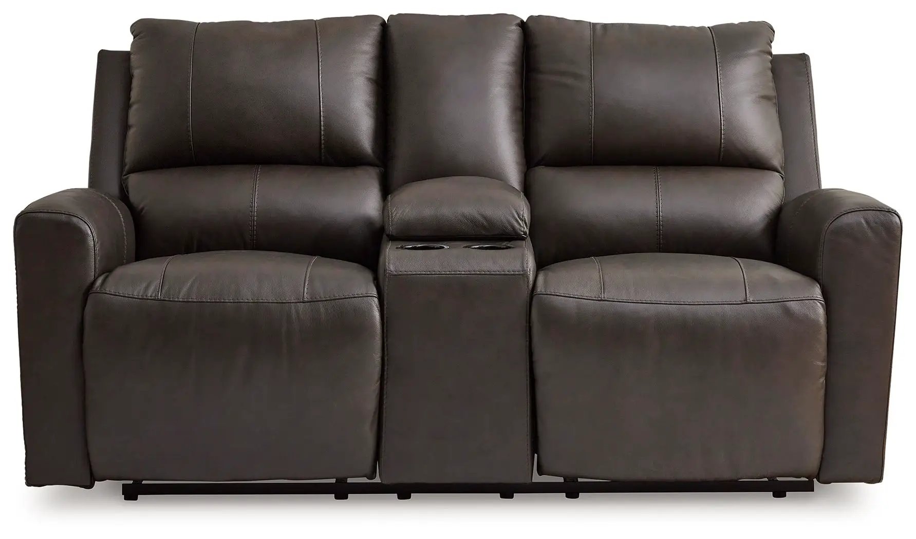 Boxmere - Dbl Power Reclining Loveseat with Console - Storm by Unique Piece Furniture