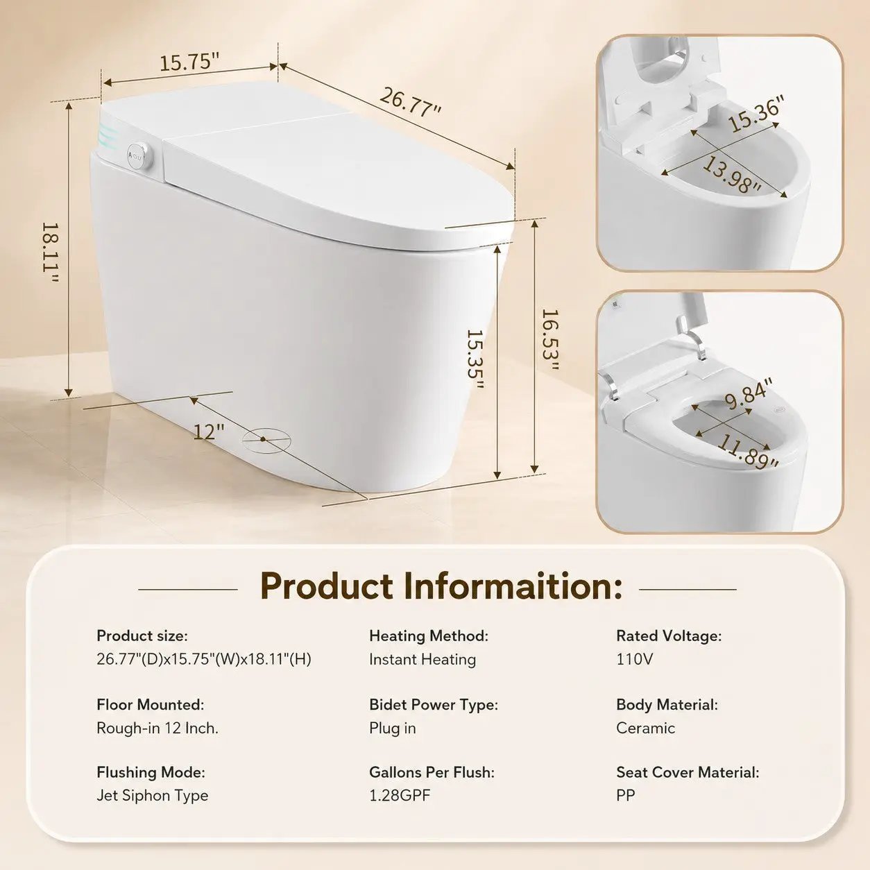 Smart Toilet With Bidet Built In by HouseOfZazla