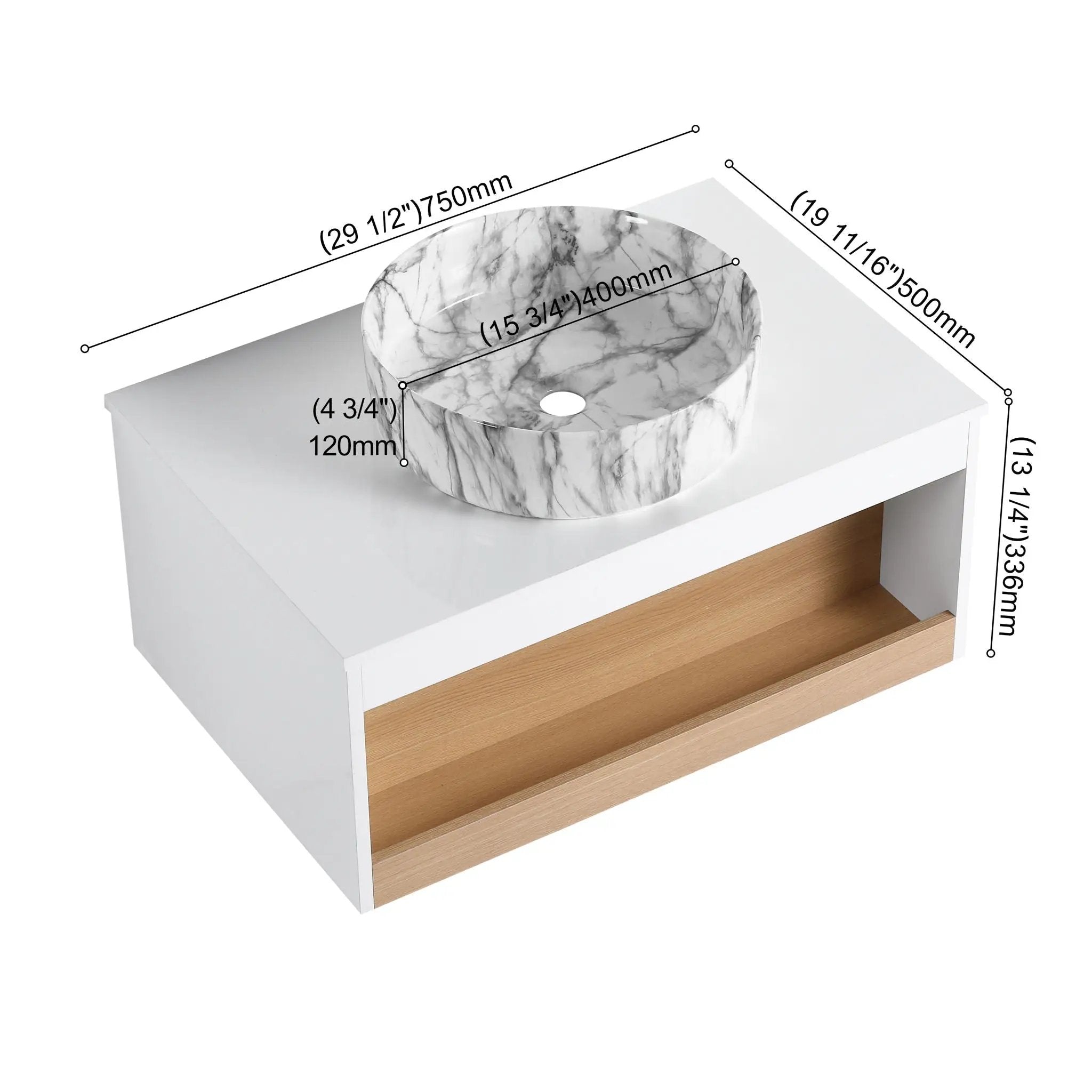 Floating Bathroom Vanity With Vessel Sink by Unique Piece Furniture