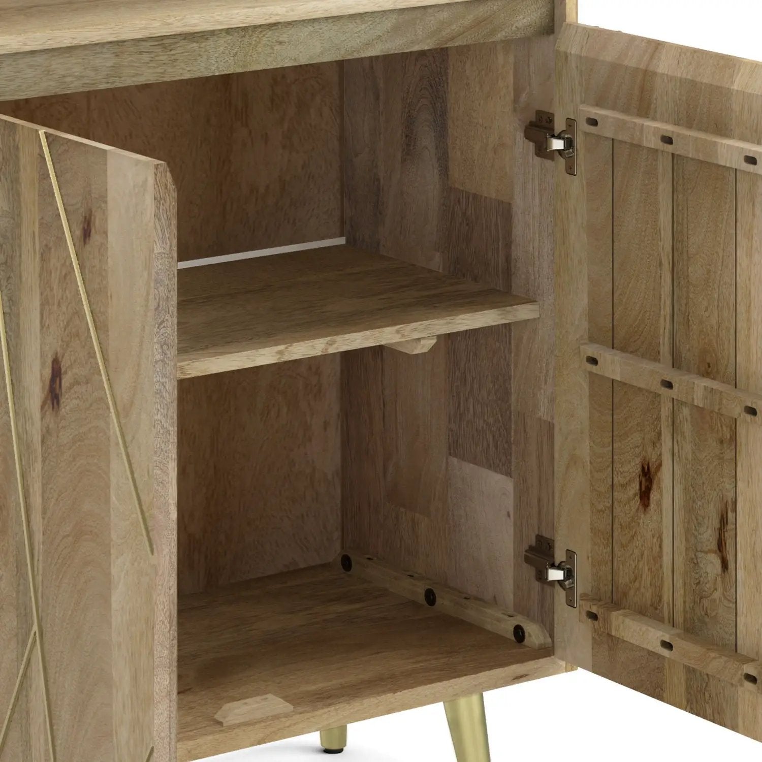Jager - Bookshelf With Doors - Natural by Unique Piece Furniture
