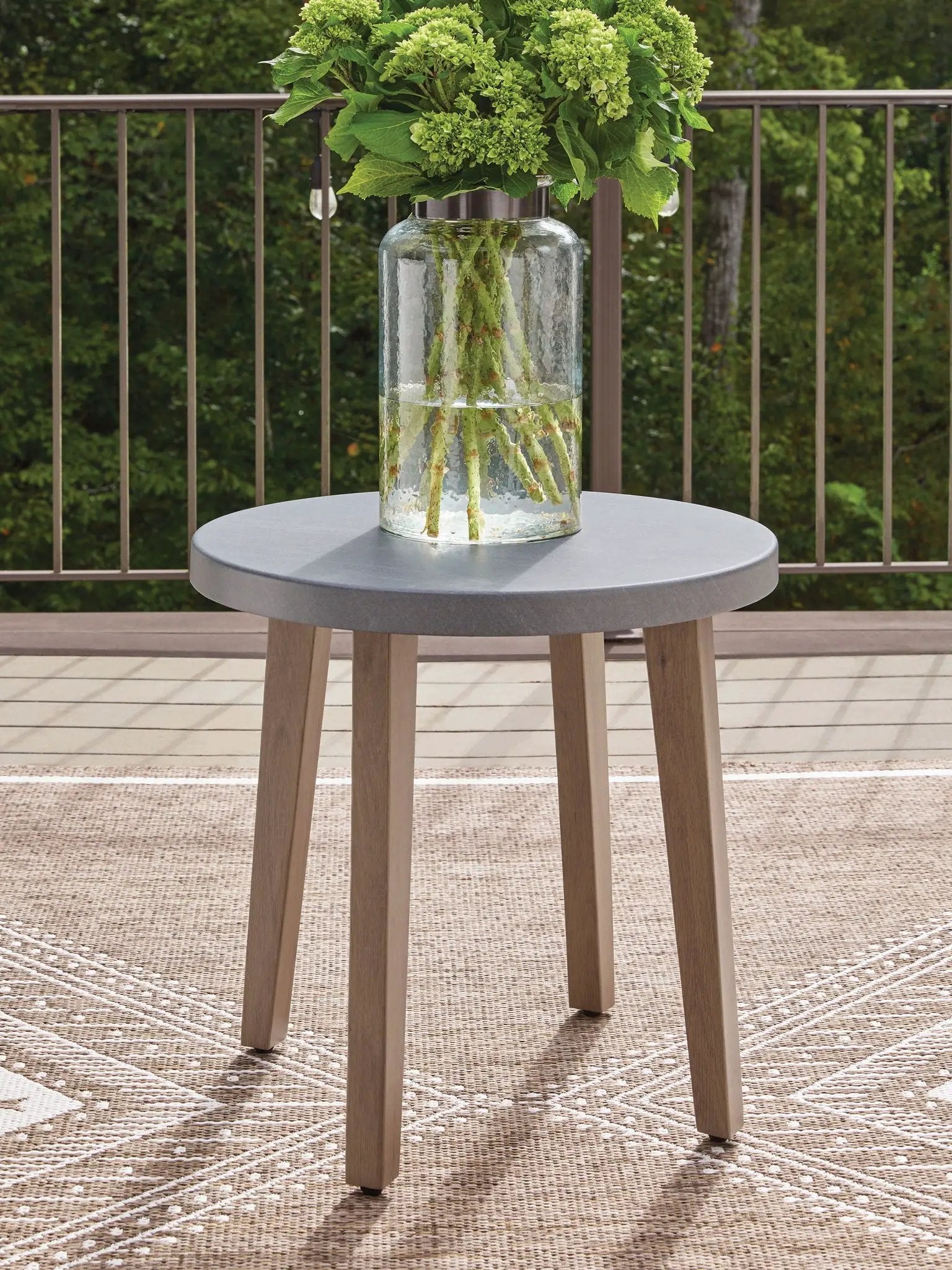 Harmony Headlands - Round End Table - Natural / Gray by Unique Piece Furniture