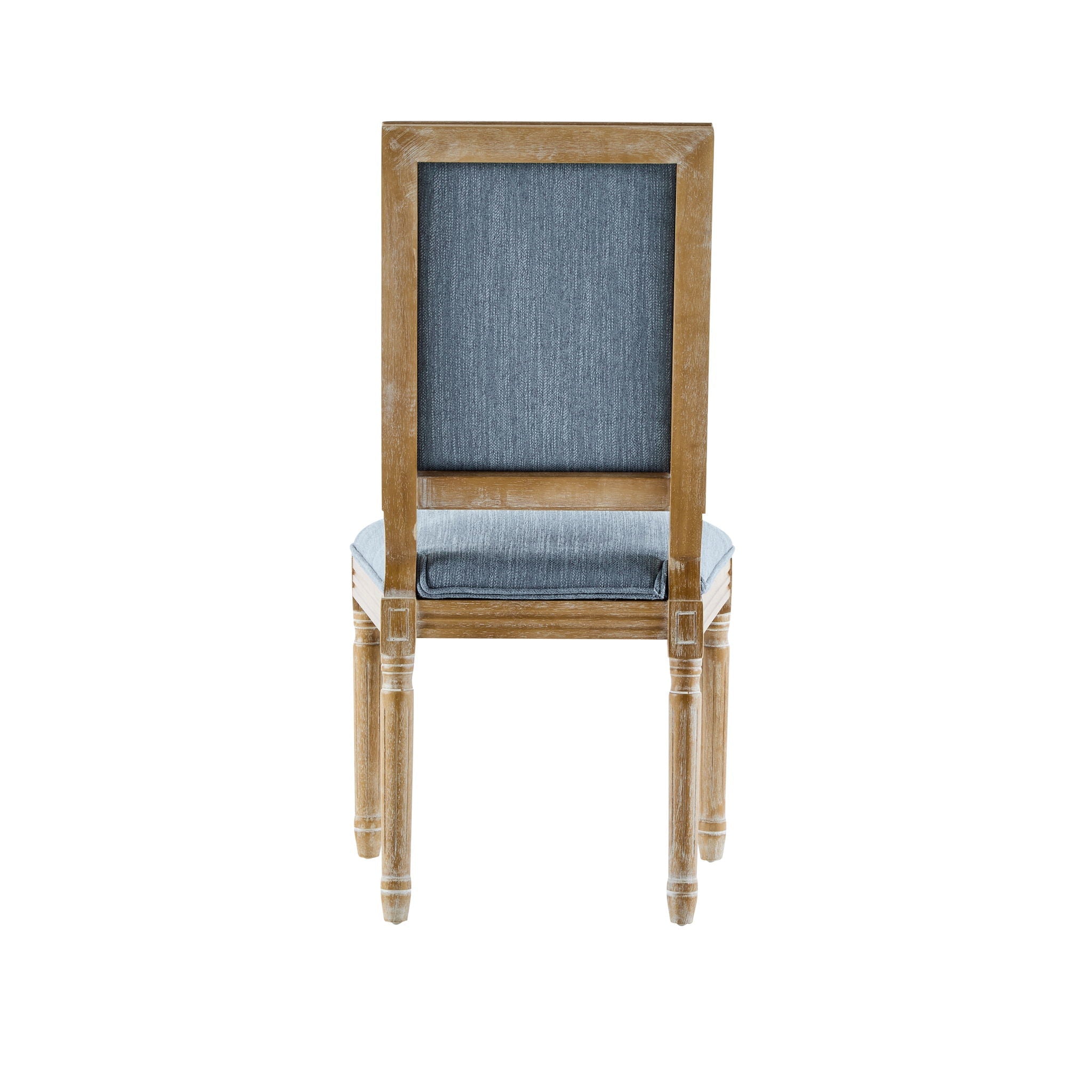 French Country Style Dining Chair With Upholstered Seating And Fluted Legs by HouseOfZazla