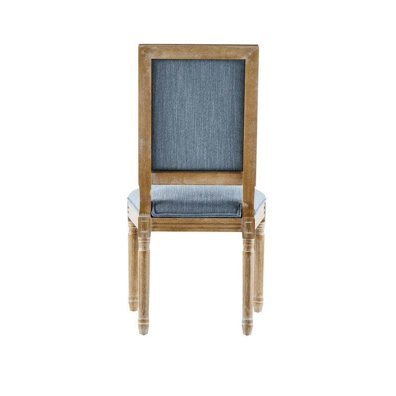French Country Style Dining Chair With Upholstered Seating And Fluted Legs by HouseOfZazla