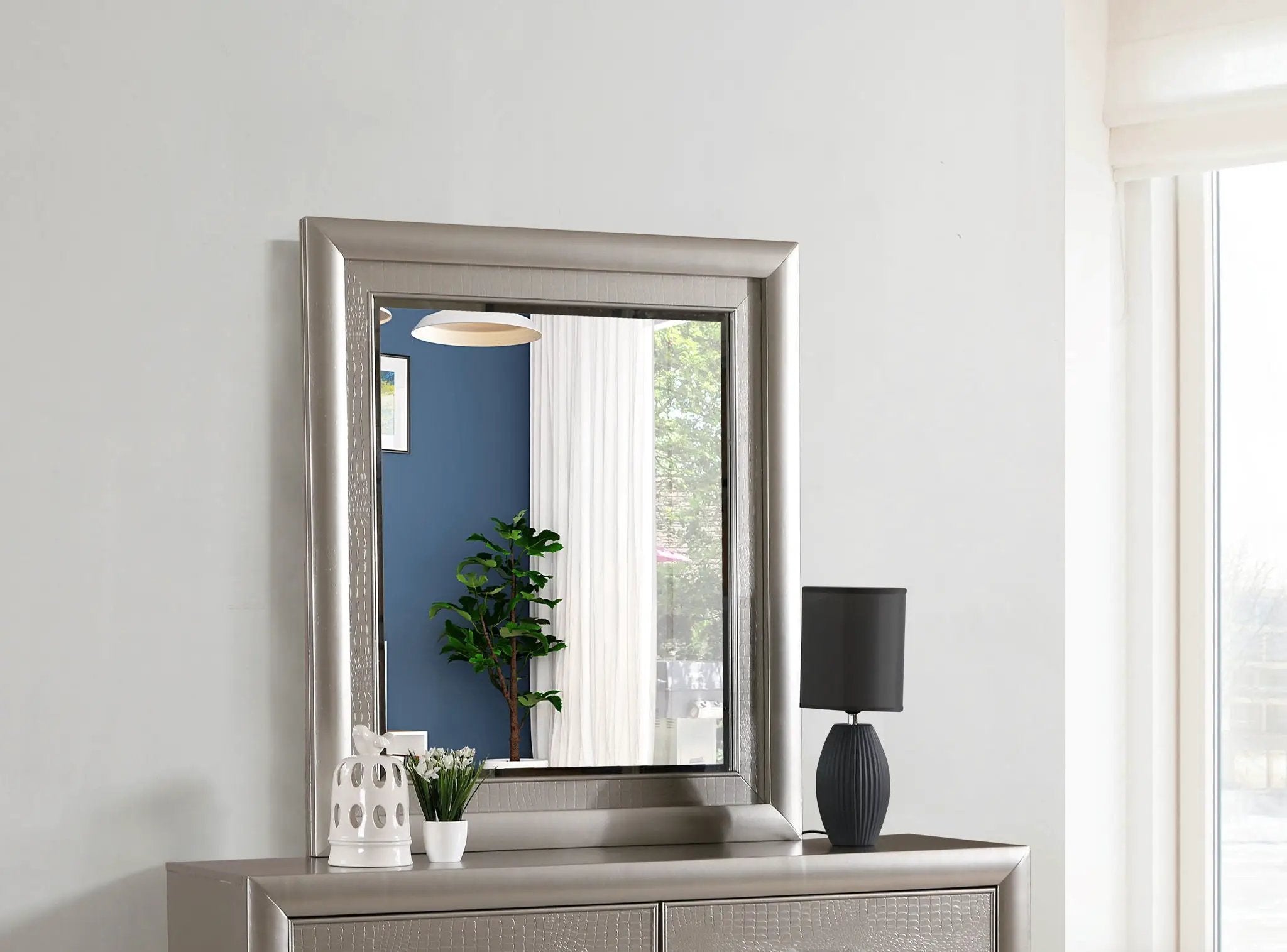 Kat - Mirror - Silver Champagne by Unique Piece Furniture
