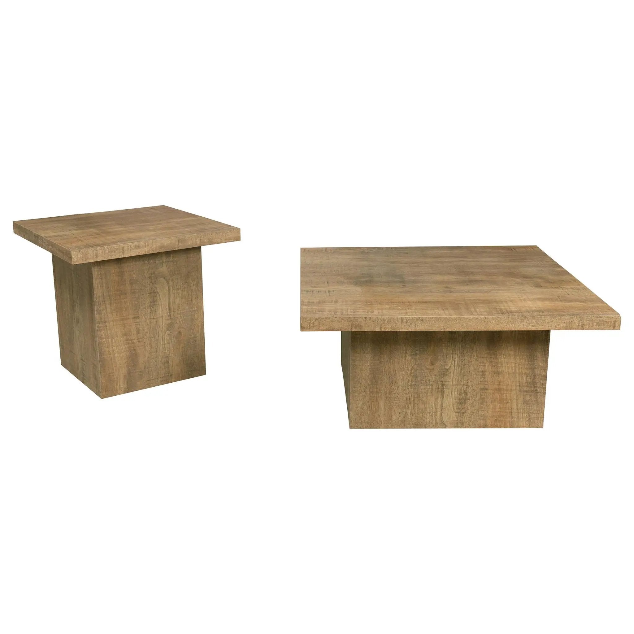 Devar 2-piece Square Coffee and End Table Set Mango by Unique Piece Furniture