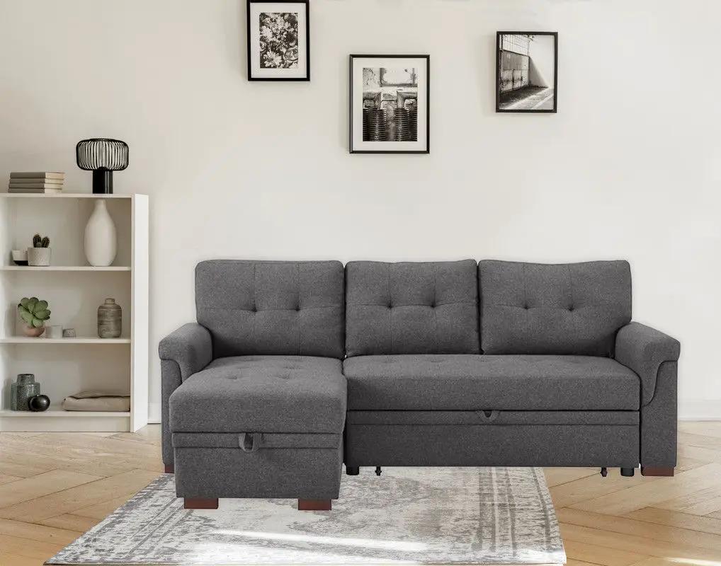 Sierra - Reversible Sleeper Sectional Sofa With Storage Chaise by HouseOfZazla