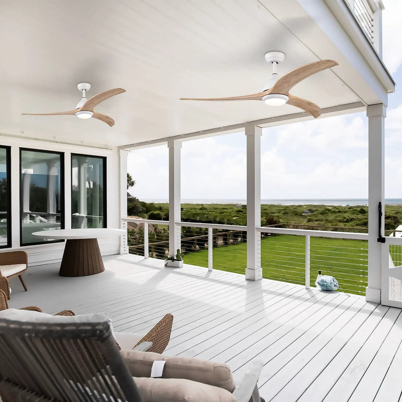 Indoor Outdoor Ceiling Fan With Light With Remote Control, Noiseless Reversible Motor, 6 Speed, 3 Color by HouseOfZazla