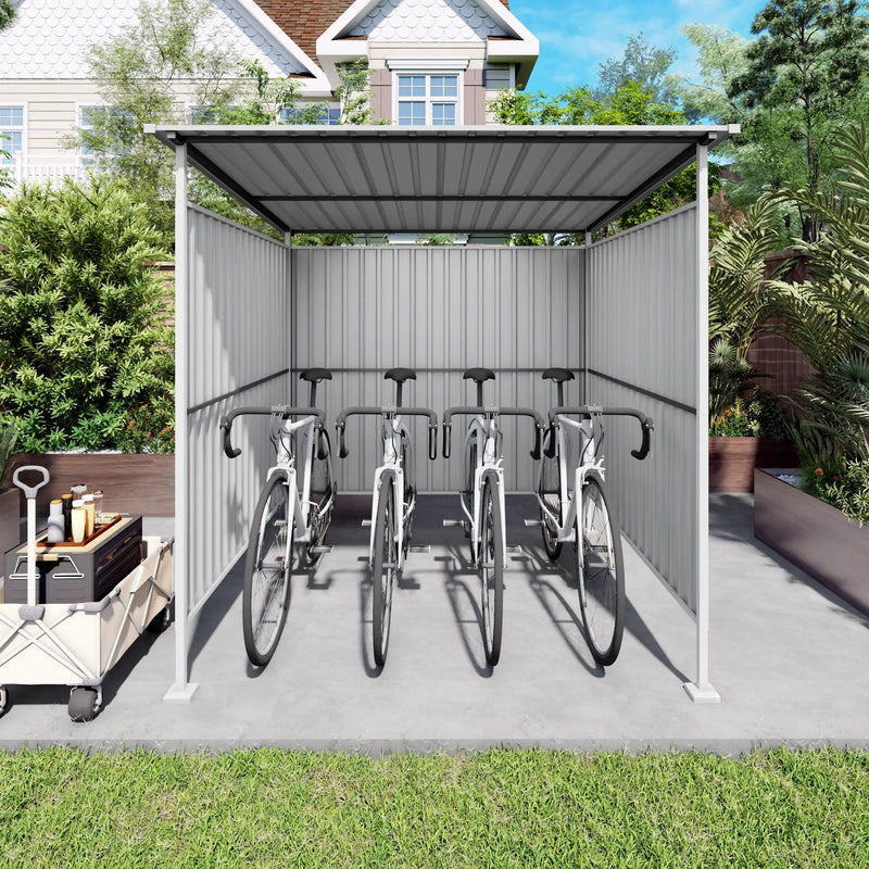 Outdoor Pergola, Bike Storage Shed, Grill Gazebo For Patio - Gray by HouseOfZazla
