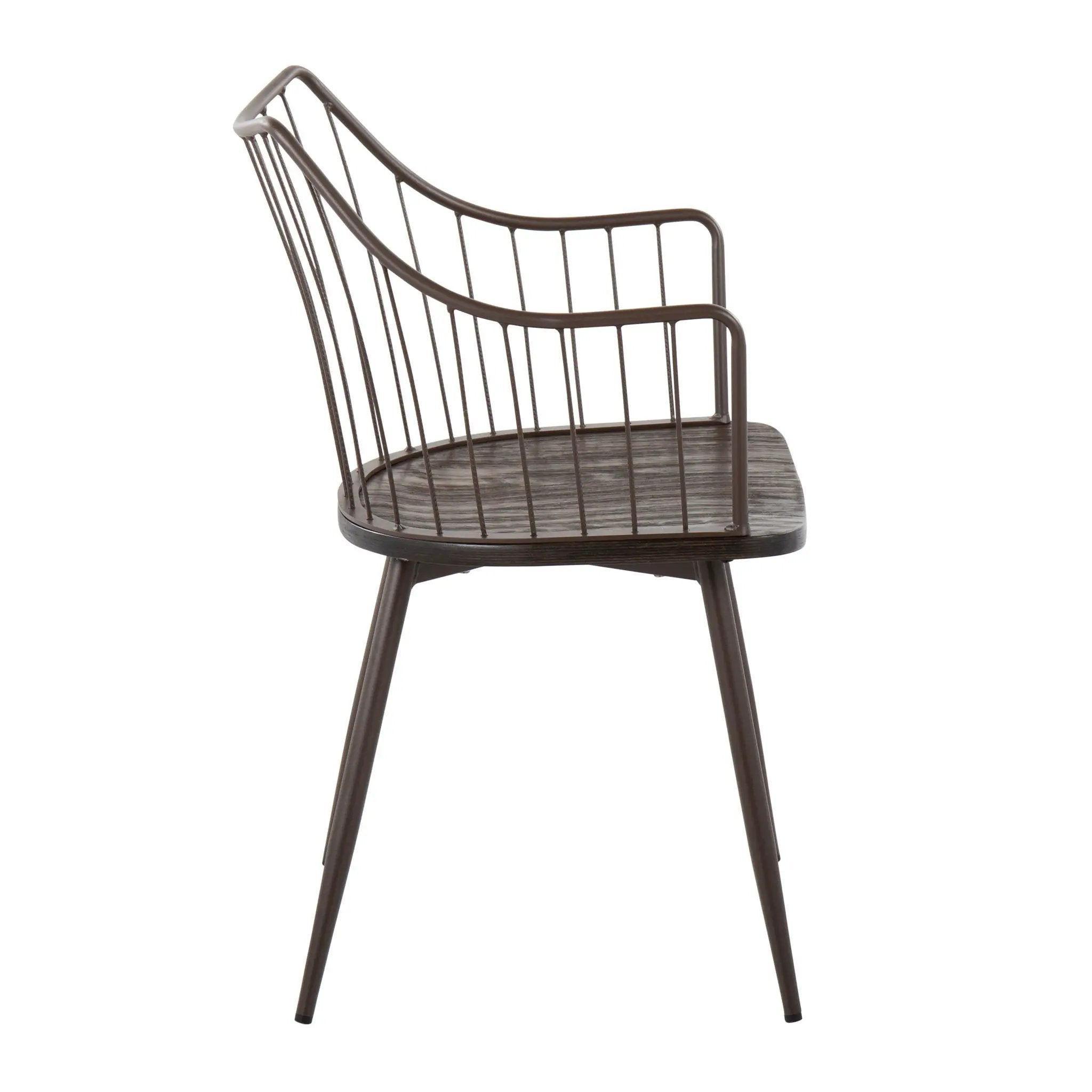 Winston - Farmhouse Style / Dining Chair - Brown / Dark Walnut by Unique Piece Furniture