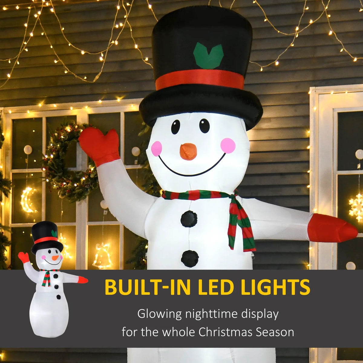 Christmas Inflatables Outdoor Decorations Snowman by HouseOfZazla