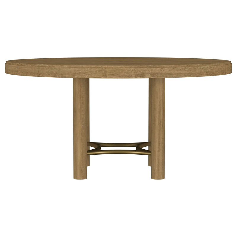 Arini 60-inch Round Wood Dining Room Table Sand Wash by Unique Piece Furniture