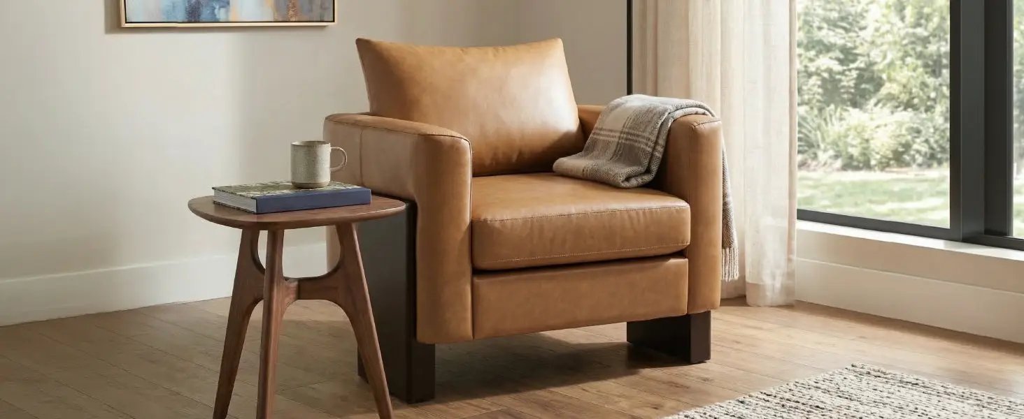 Modern Accent Chair Stylish Club Chair Armchair with Rubberwood Legs for Living Room, Bedroom, or Office by HouseOfZazla