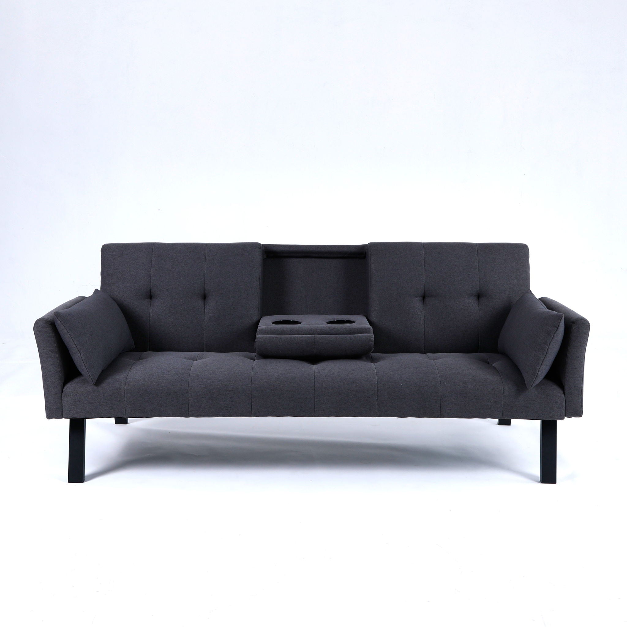 Sofa Bed With Foldable Design And Cup Holder by HouseOfZazla