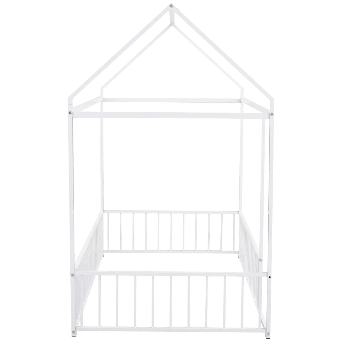 Metal Bed House Bed Frame With Fence by Unique Piece Furniture