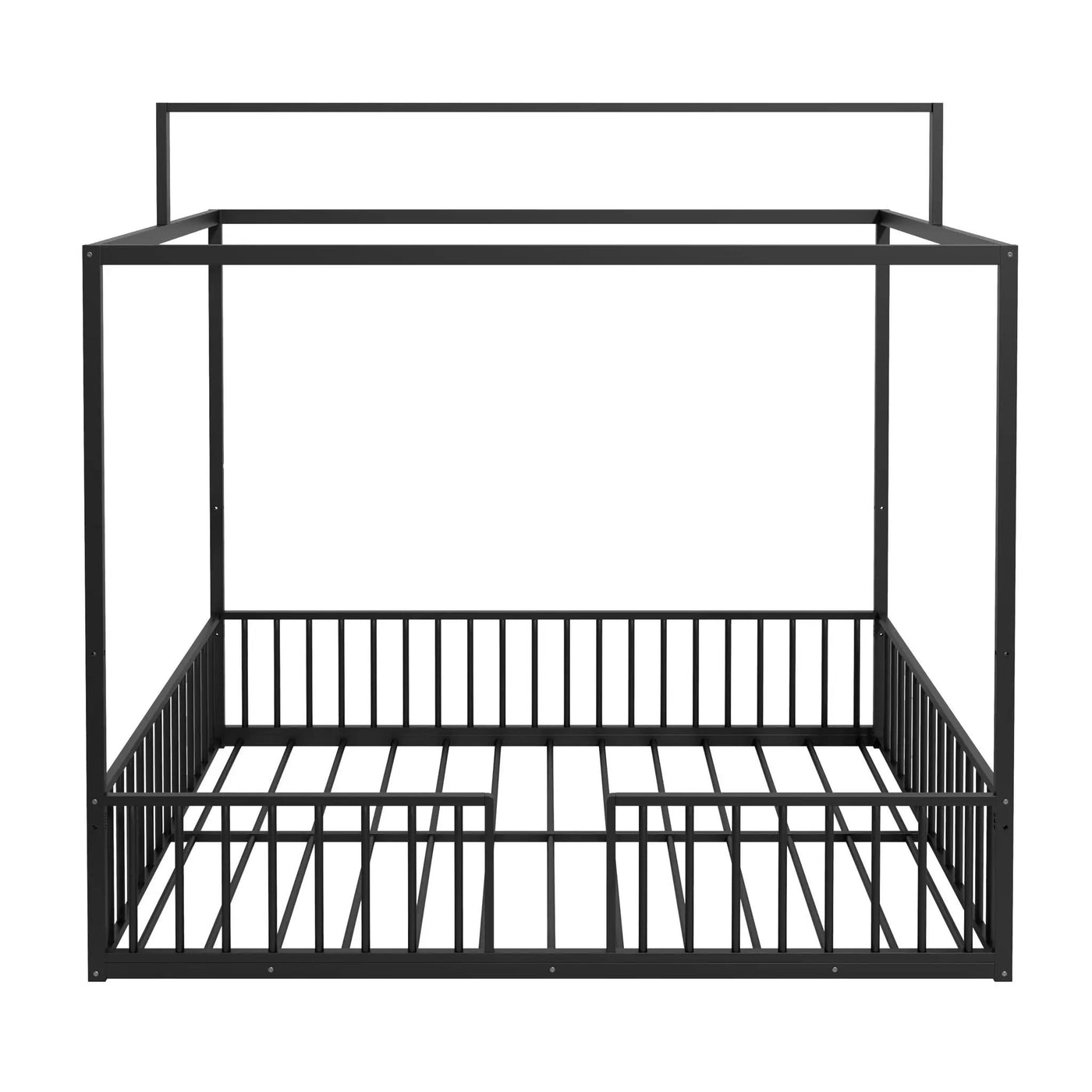 3 In 1 Convertible Montessori Floor Bed With Fenced Support by HouseOfZazla