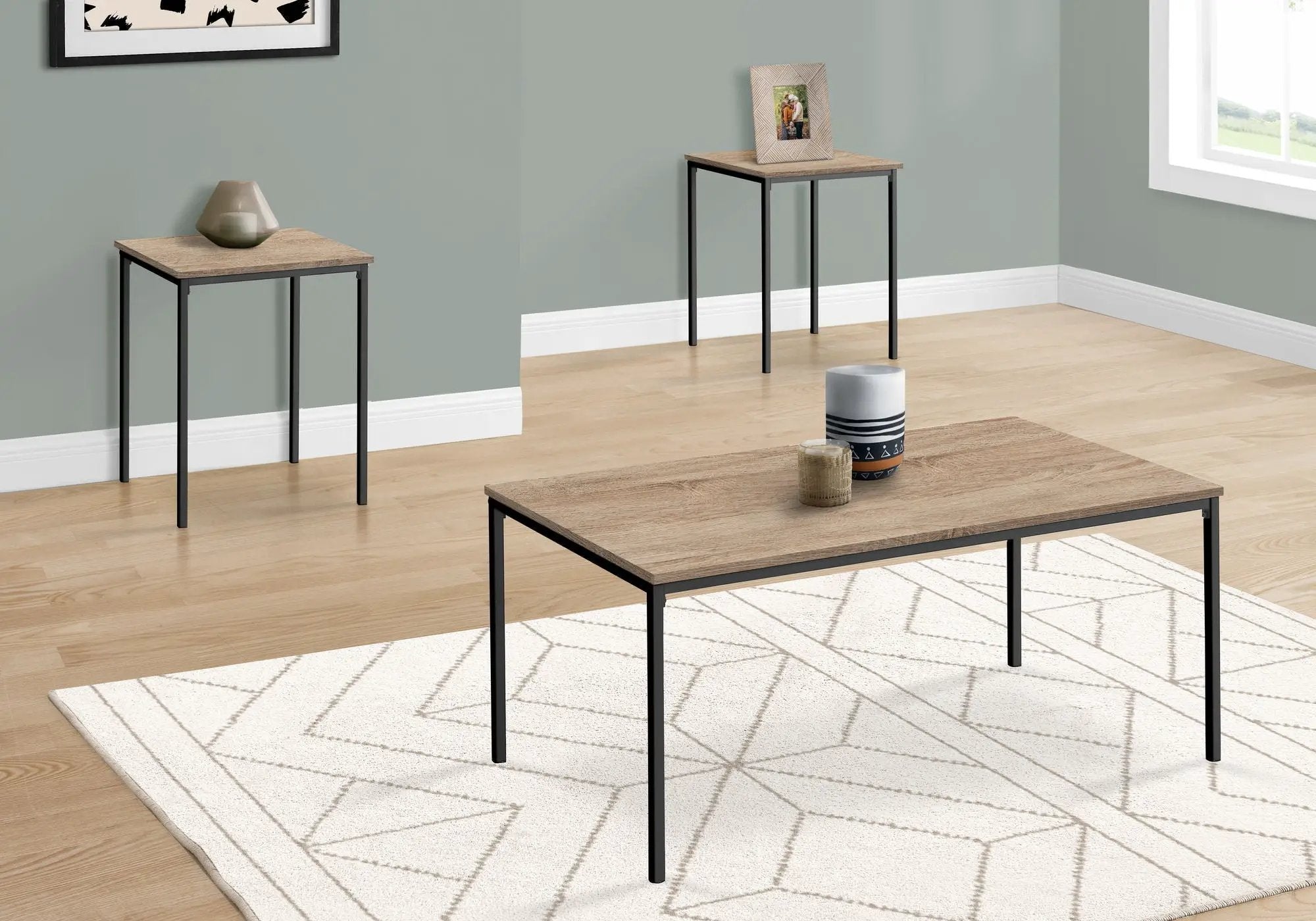Table Set, Coffee, End, Contemporary, Modern (Set of 3) by Unique Piece Furniture