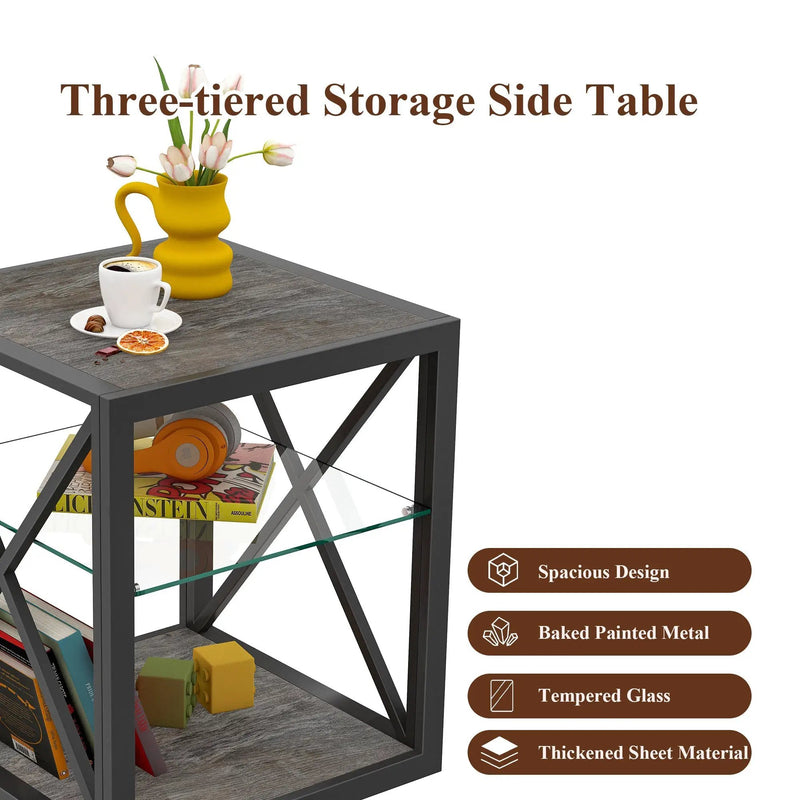 Set of 2 Modern End Tables for Bedroom & Living Room by HouseOfZazla