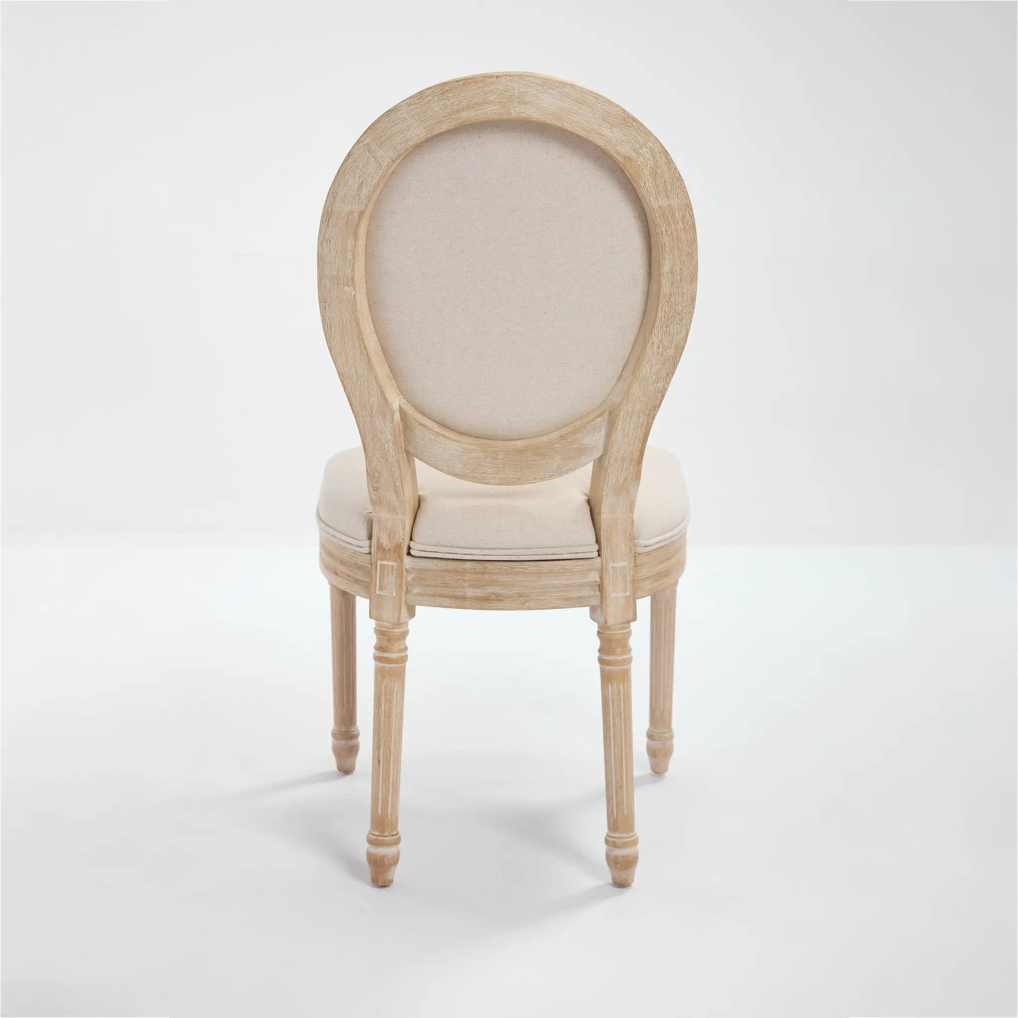 French Country Dining Chairs Set of 2 with Upholstered Round Back by HouseOfZazla