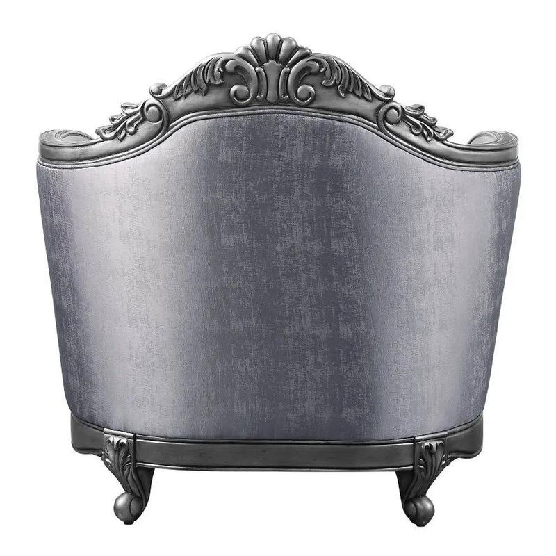 Ariadne - Chair With Pillow - Fabric & Platinum by Unique Piece Furniture