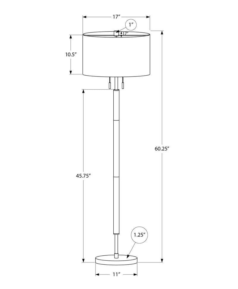 Floor Lamp Lighting - Black by Unique Piece Furniture