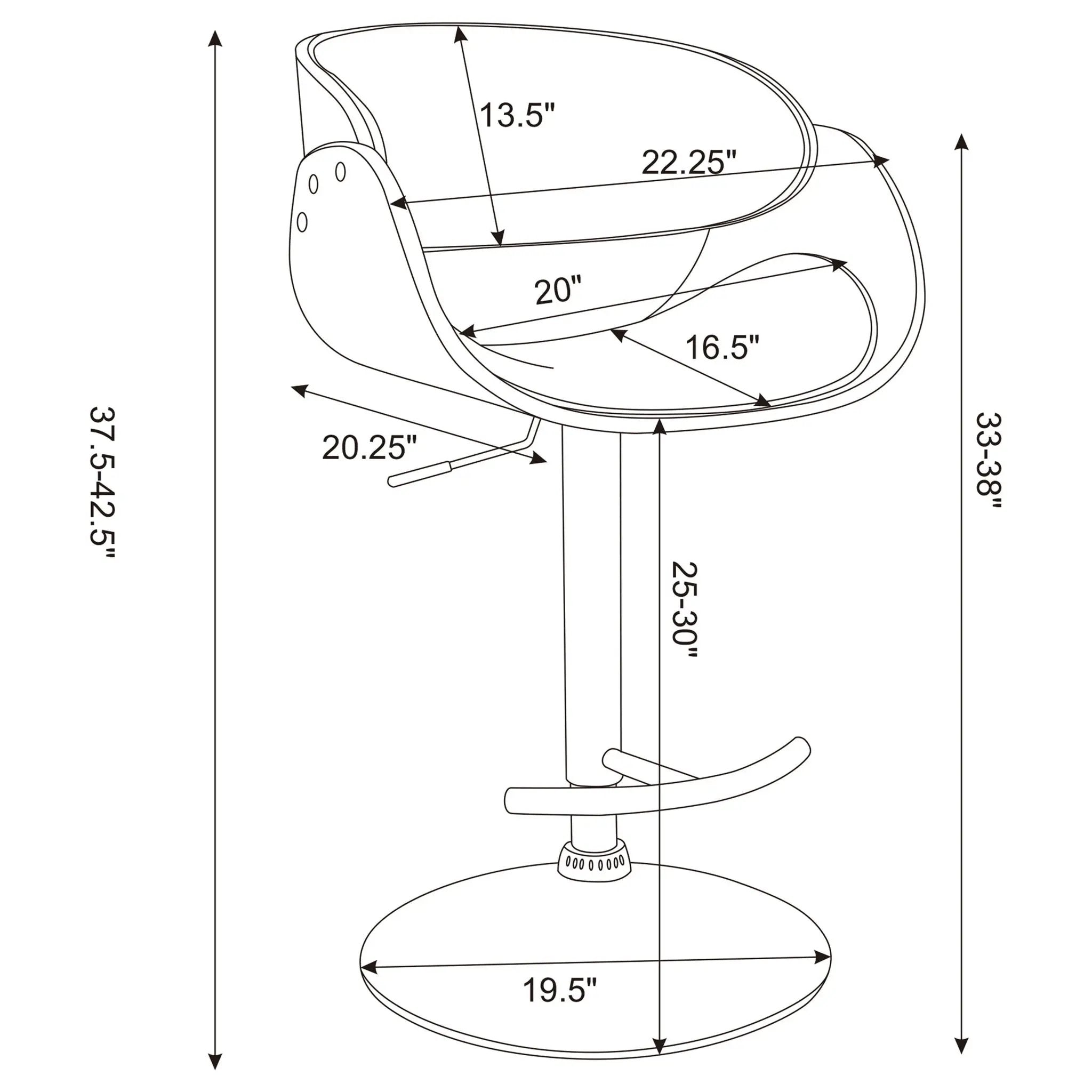Ergonomic Adjustable Bar Stool by HouseOfZazla