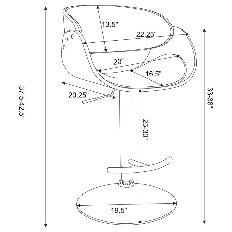 Ergonomic Adjustable Bar Stool by HouseOfZazla