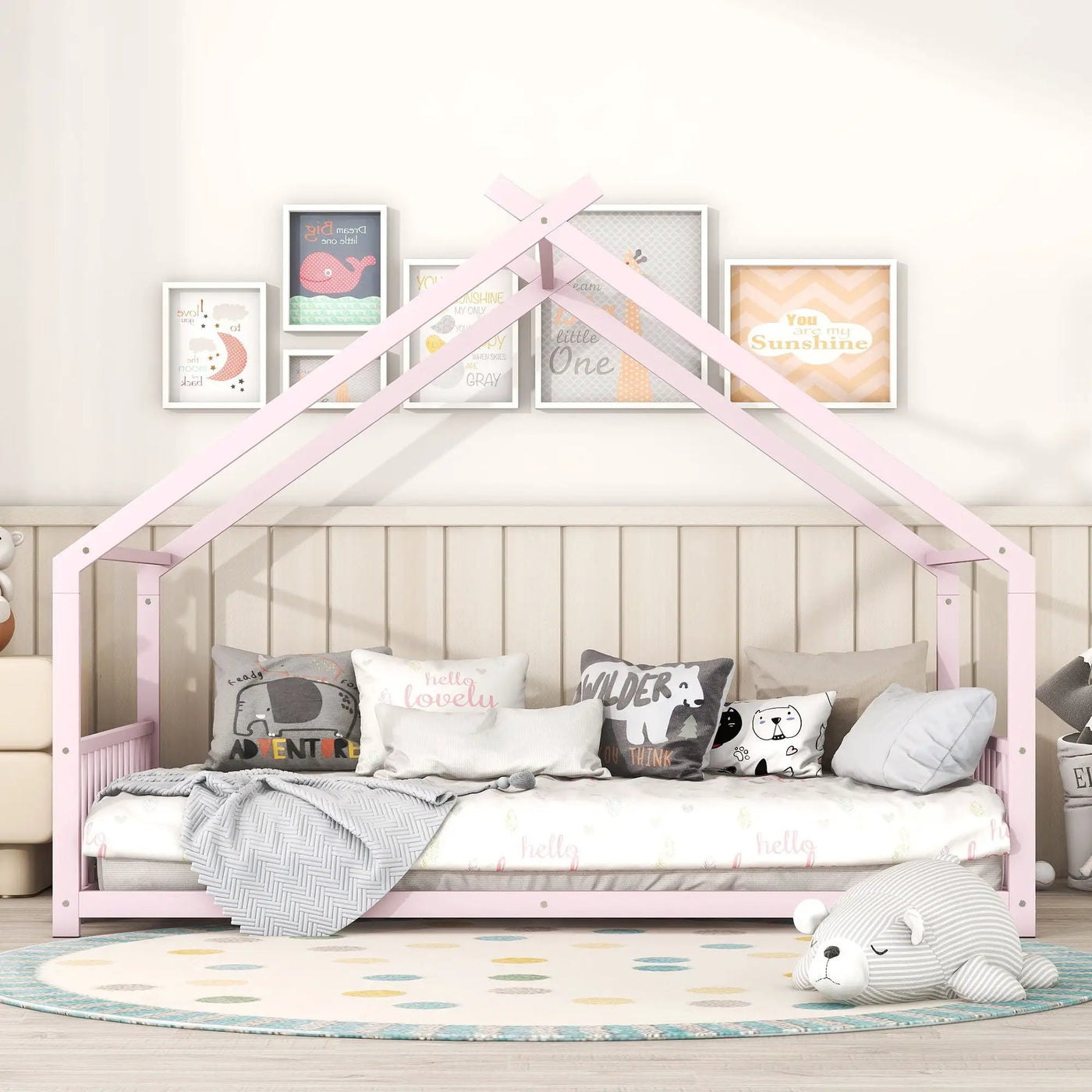Metal House Bed by Unique Piece Furniture
