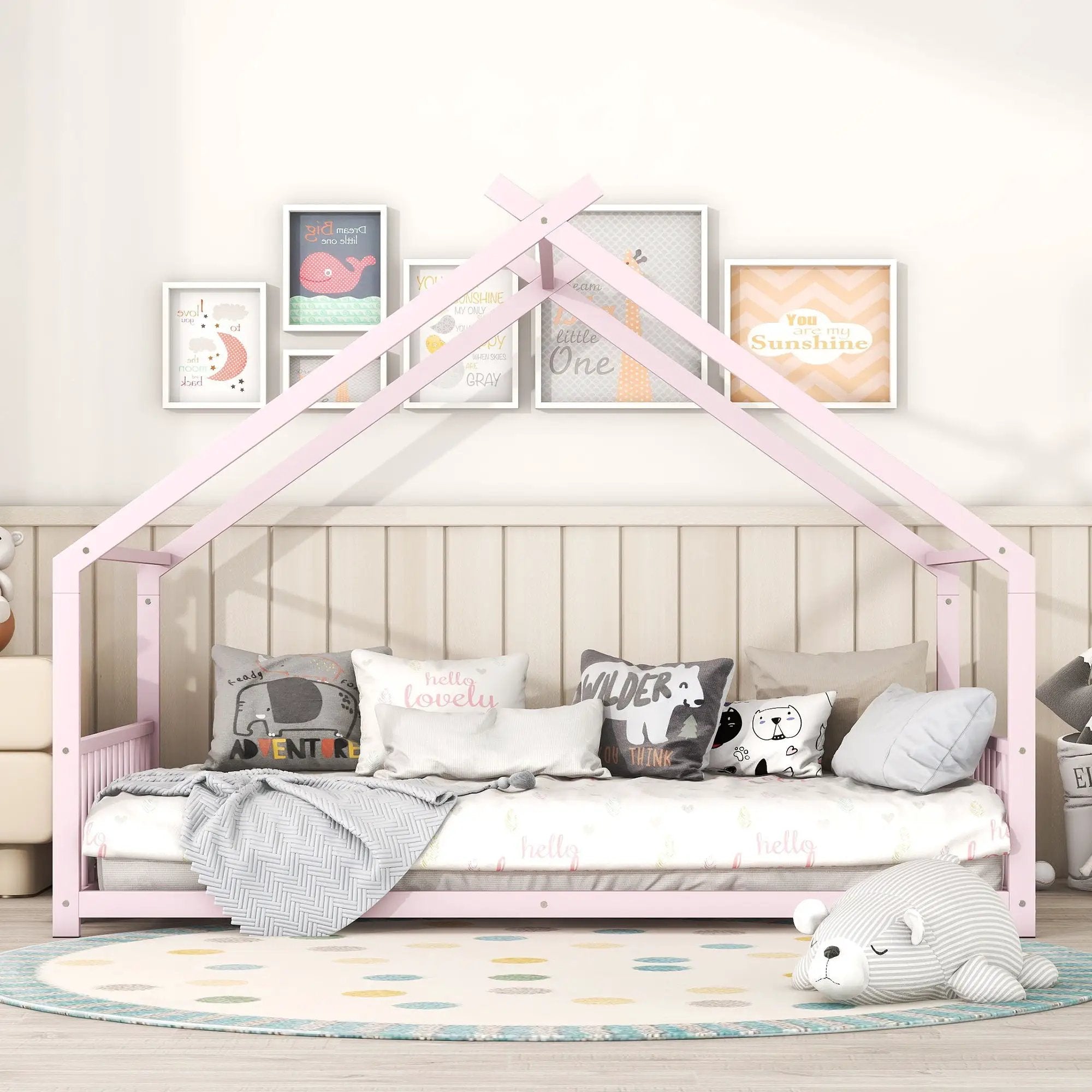 Metal House Bed by Unique Piece Furniture