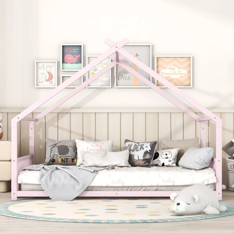 Metal House Bed by Unique Piece Furniture