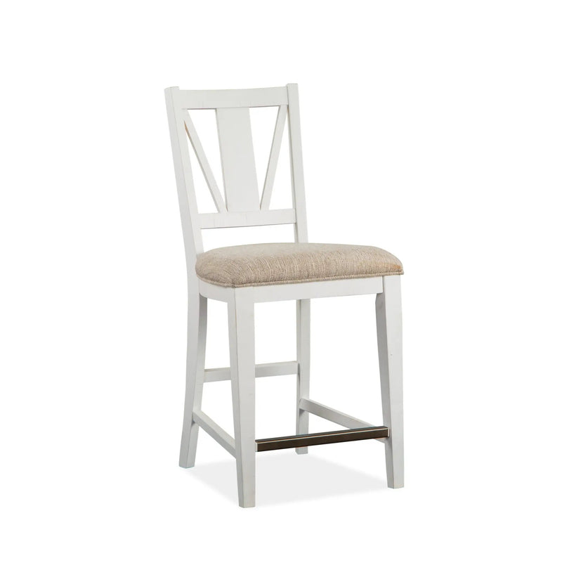 Heron Cove - Counter Chair With Upholstered Seat (Set of 2) - Chalk White by Unique Piece Furniture