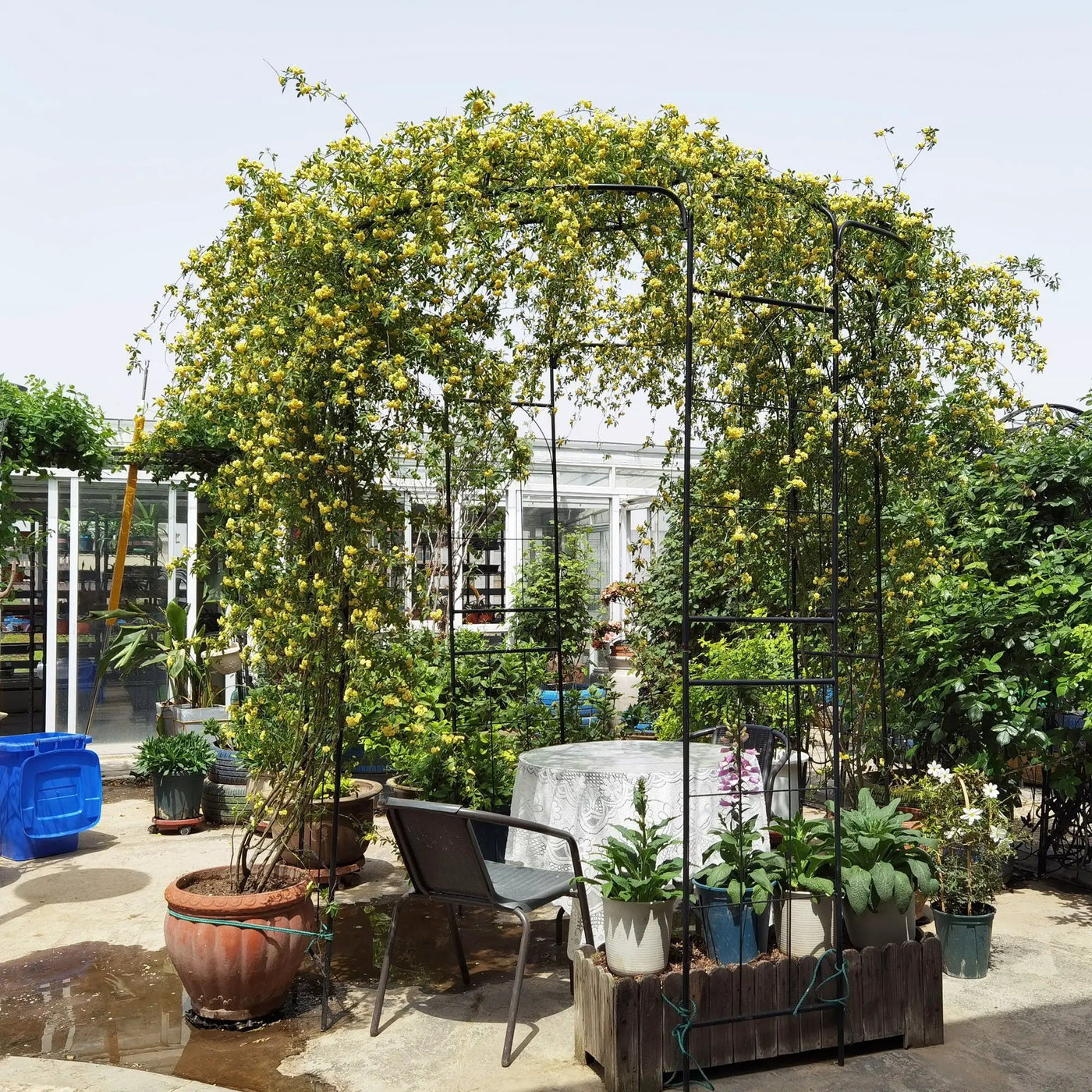 Metal Garden Arch Iron Garden Arbors Gazebo Dia High Birdcage Shape Pergola Pavilion For Wedding Ceremony by Unique Piece Furniture