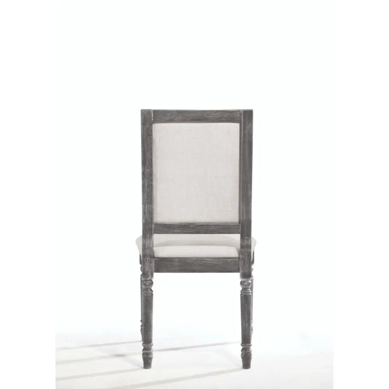 Leventis - Side Chair (Set of 2) - Cream Linen & Weathered Gray by Unique Piece Furniture