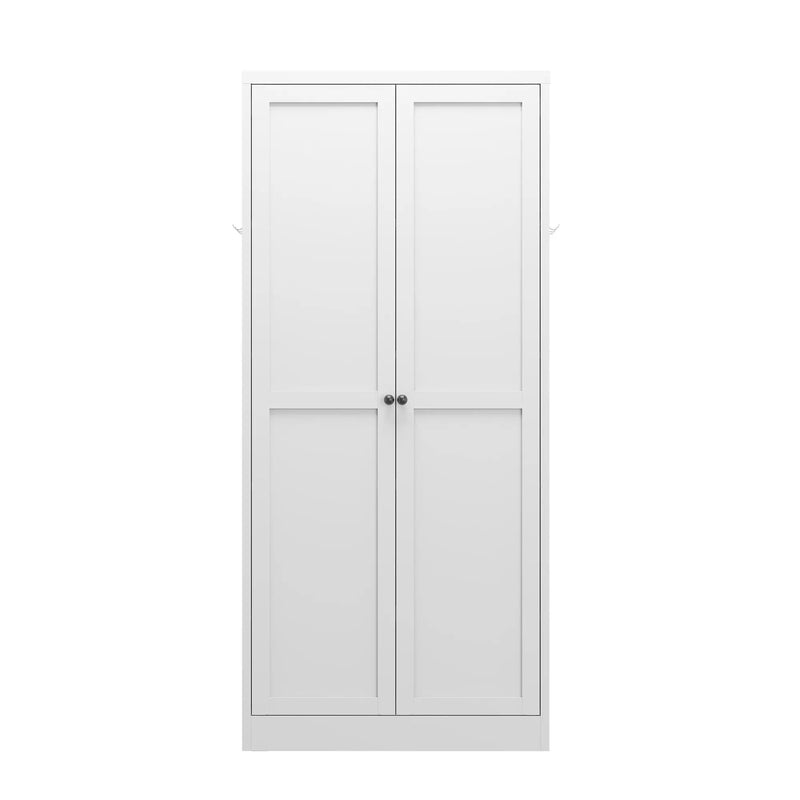 Kitchen Pantry Cabinet Adjustable Storage With 4 Shelves, Heavy Duty Freestanding Pantry Organizer - White by HouseOfZazla