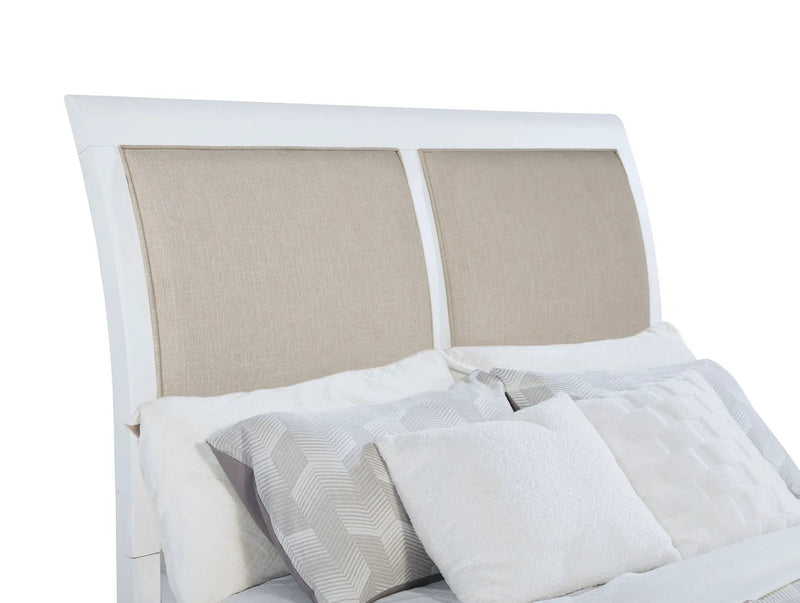 Bexhill 56-inch Upholstered California King Panel Bed White by Unique Piece Furniture