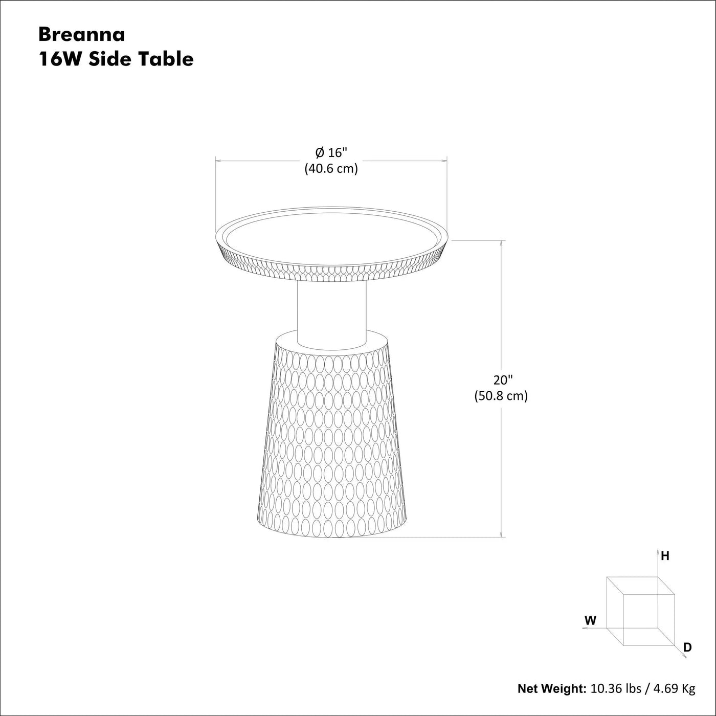 Breanna - Side Table by HouseOfZazla