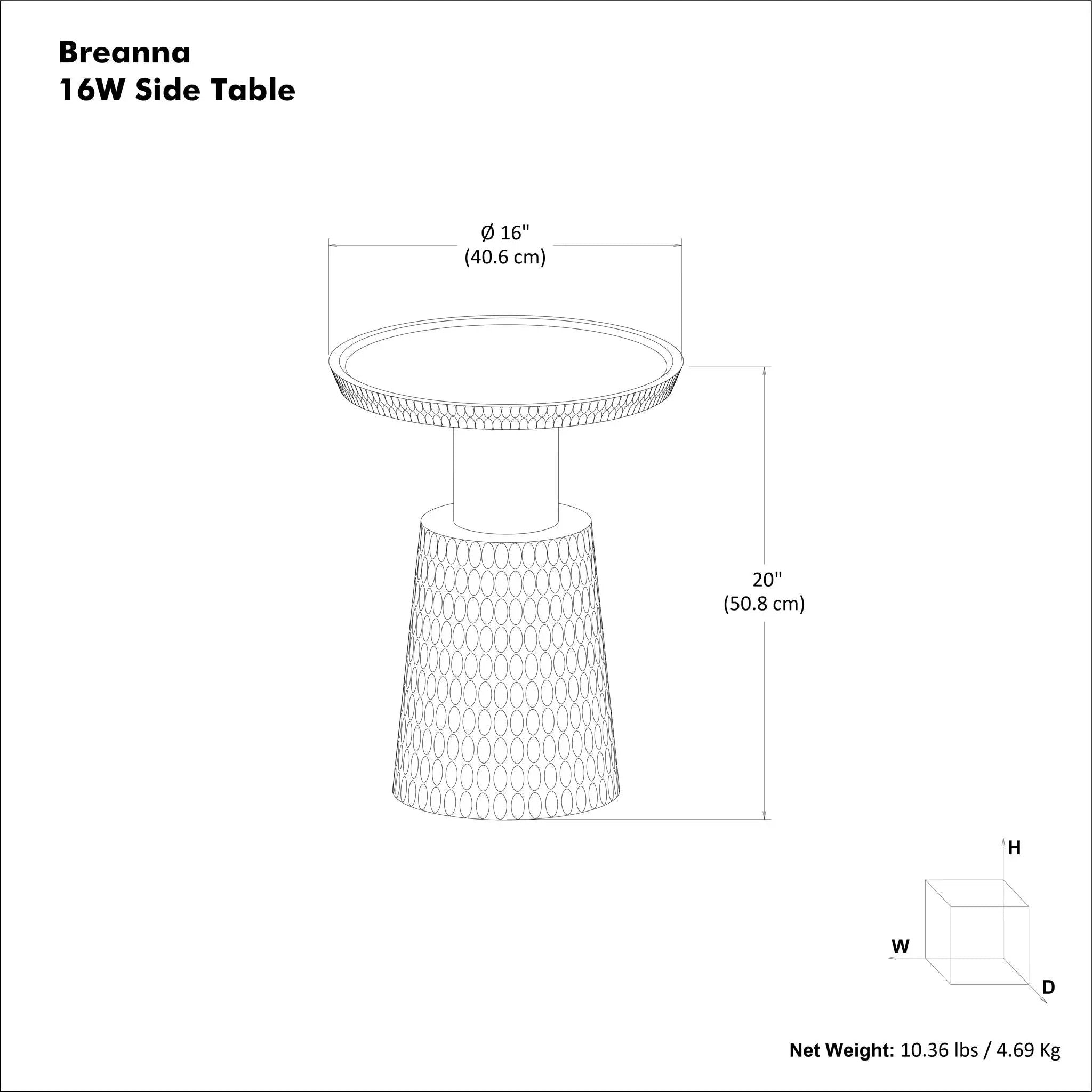 Breanna - Side Table by Unique Piece Furniture