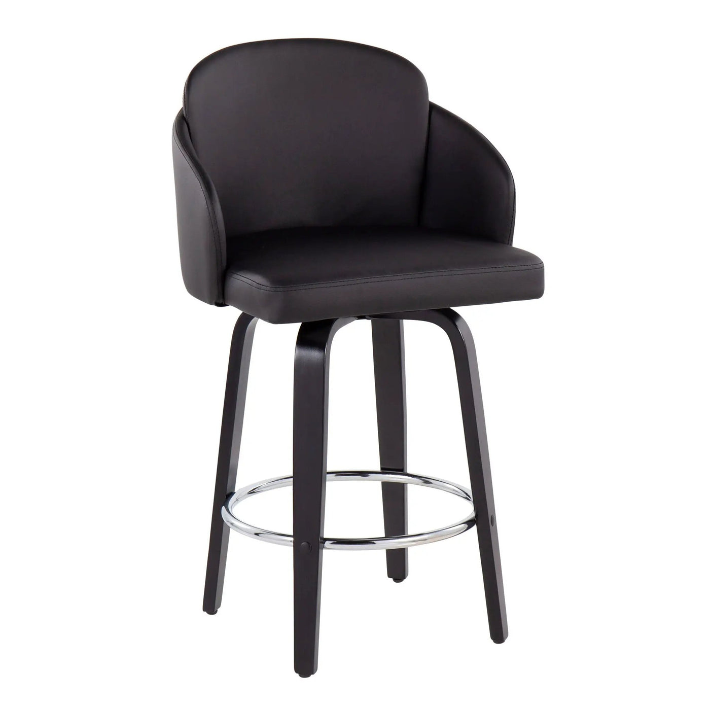Dahlia - Contemporary Counter Stool Round Footrest (Set of 2) by HouseOfZazla