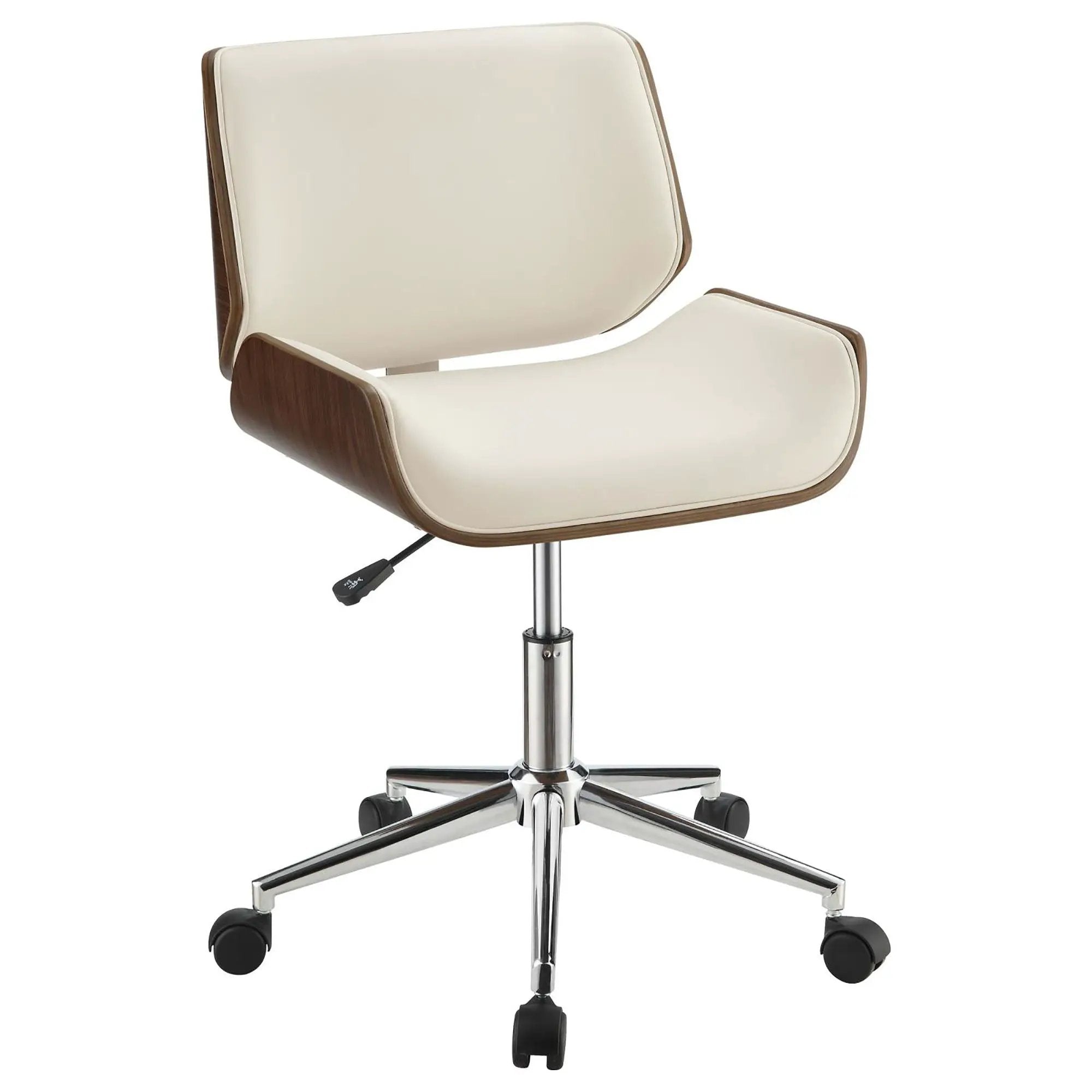 Ecru Swivel Office Chair Adjustable Height - Beige by HouseOfZazla