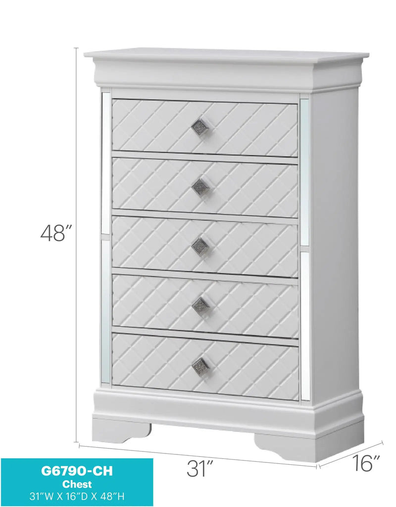 Verona - Chest - Silver Champagne by Unique Piece Furniture