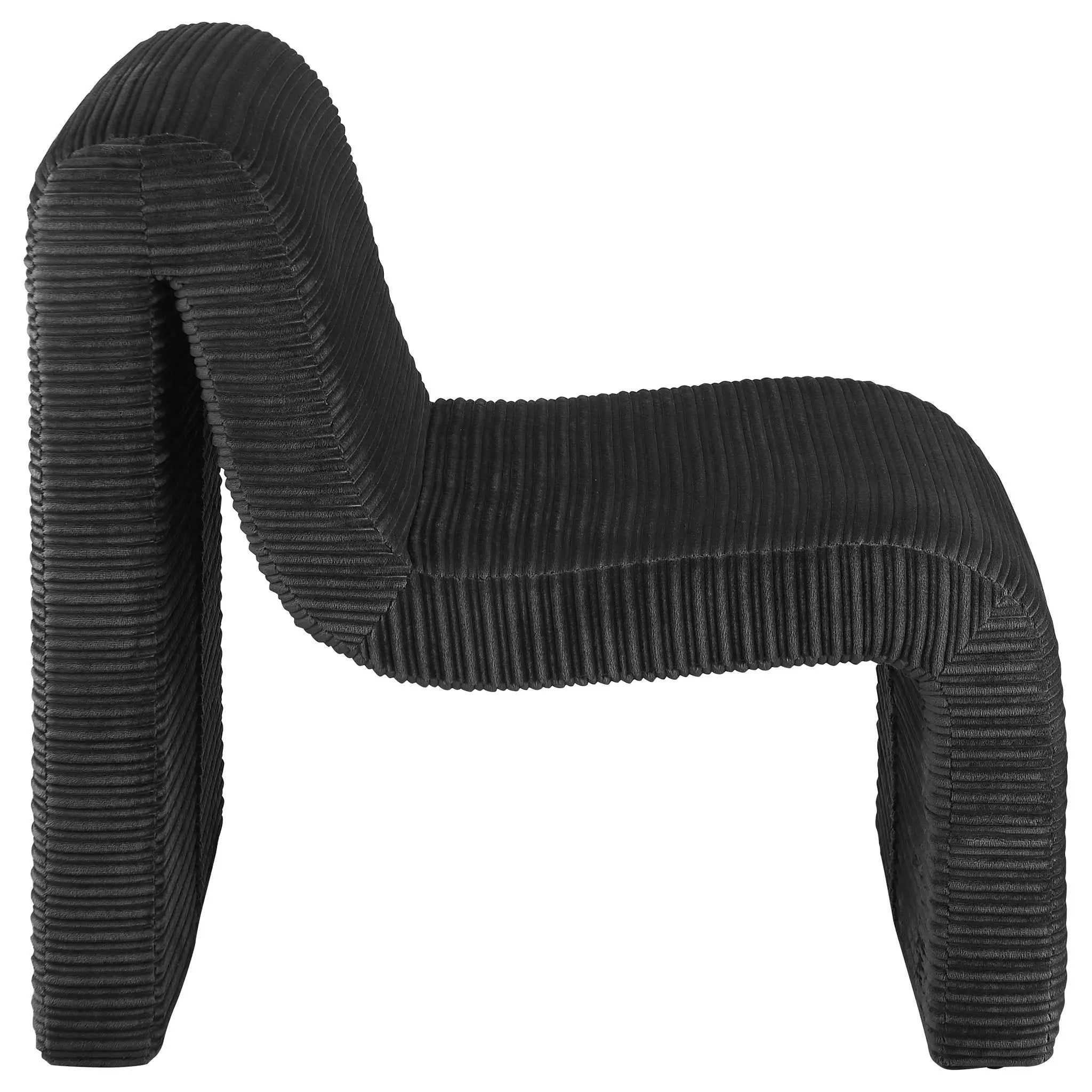 Winne - Curved Armless Accent Chair by HouseOfZazla