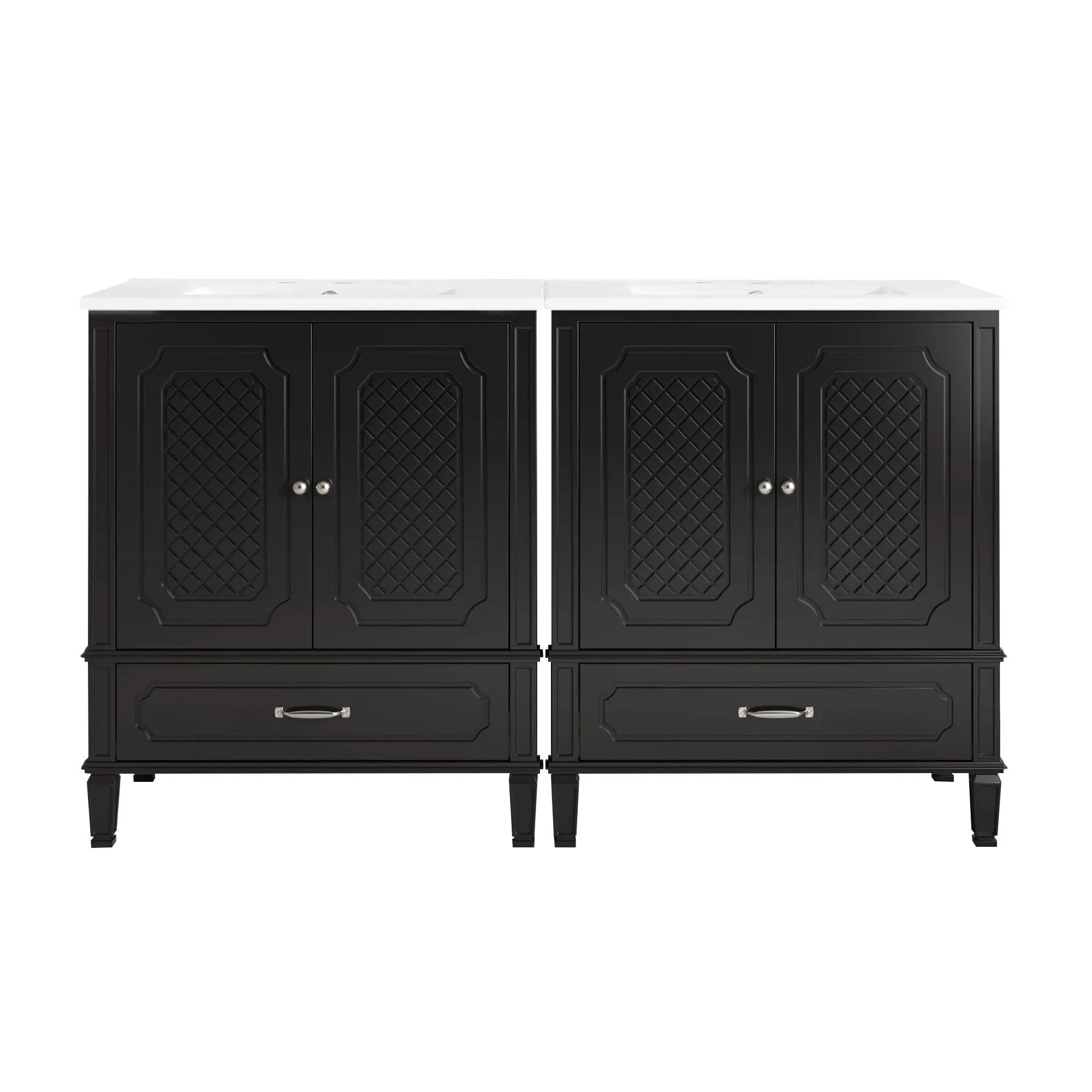 Bathroom Vanity With Sink, Soft Closing Door, Multi Functional Storage by HouseOfZazla